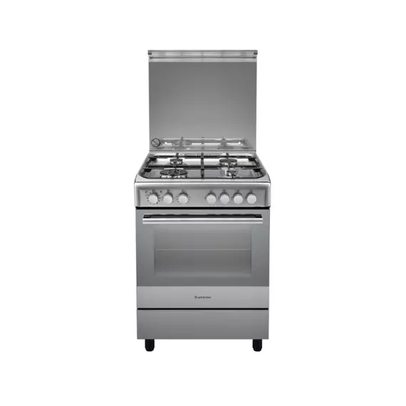 Ariston Freestanding Cooker 60 x 60cm 4 Gas Burners with Gas Oven Stainless Steel A6TMH2AF