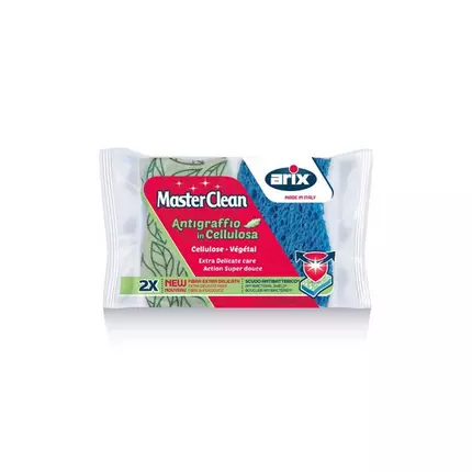 Arix Master Clean Cellulose Sponge with Non-Scratch Fibre 2pcs 12780 (Pack of 3)