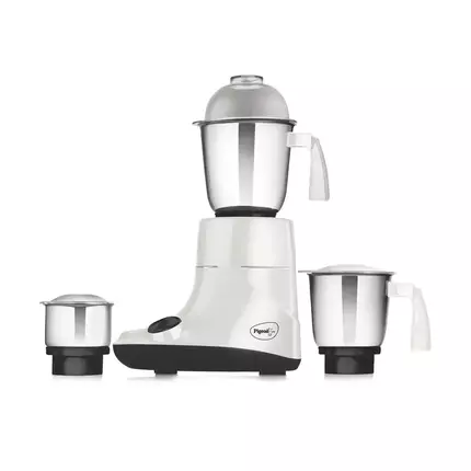 Pigeon Mixer Grinder 550w Powerful Motor with 3 Stainless Steel Jars for Dry Grinding, Wet Grinding and Making Chutney Ivory
