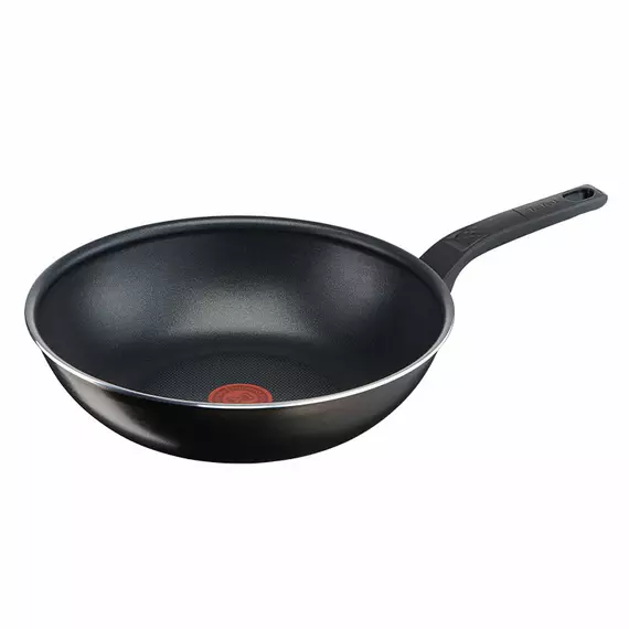 Tefal Easy Cook Wok 28 CM Titanium Non Stock Cooking Pot 4.7 L with Lid Suitable for All Heat Sources Except Induction B5541902