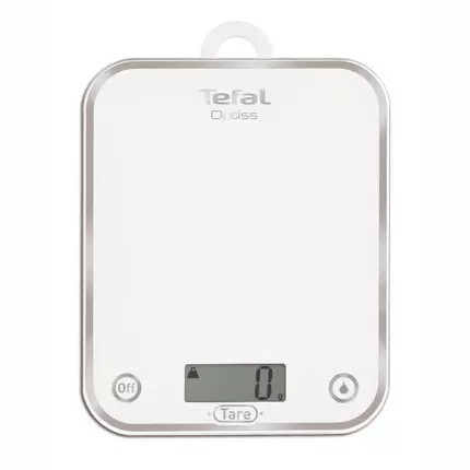 Tefal Electronic Digital Kitchen Scale Cooking Scale Optiss |LCD Screen | Up to 5 Kg | 1g Graduation | White BC5000V2