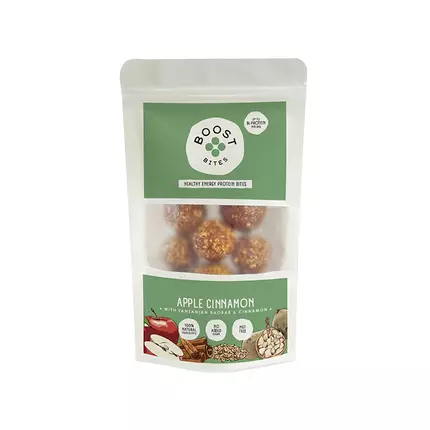 BOOST Bites Apple Cinnamon, Healthy Energy Protein Bites 115g, 100% Natural Ingredients, No Added Sugar, Nut Free, Vegan