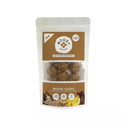 BOOST Bites Banana Cookie- Healthy Energy Protein Bites 115g, 100% Natural Ingredients, No Added Sugar, Vegan