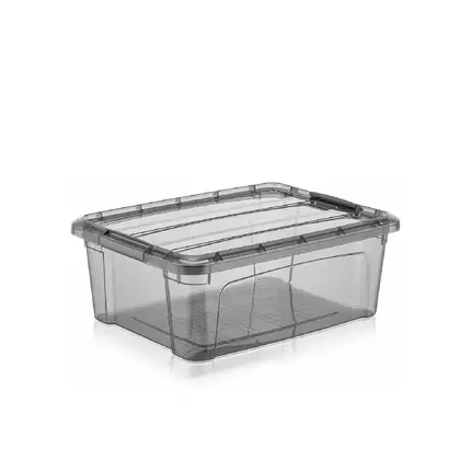 QLux Food Storage Container Stackable with Locking Lids 12L - Reusable Plastic Kitchen Organizer Box BSF-00854