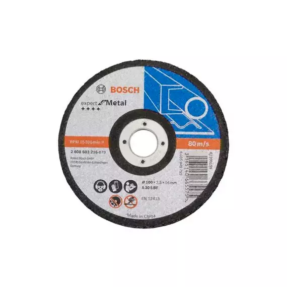 Bosch Cutting Disc 100 x 16 x 2.5mm for Metal 2608603216