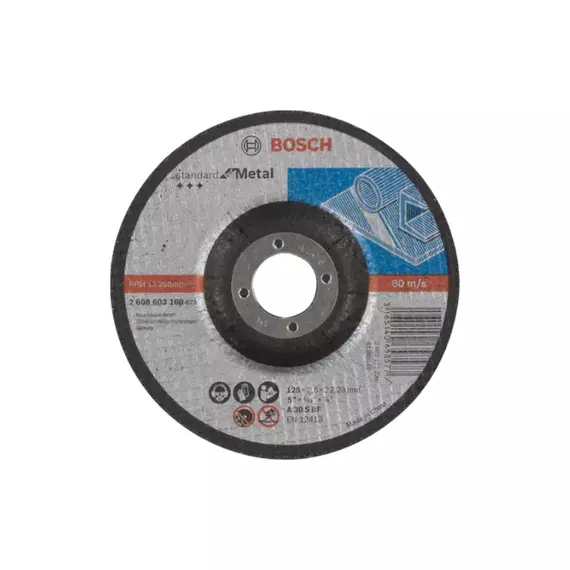 Bosch Cutting Disc 125 x 22.23 x 2.5mm for Metal 2608603160