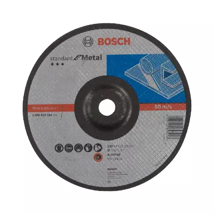 Bosch Standard for Metal Grinding Disc with Depressed Centre 230 x 22.23 x 6.0 mm 2608603184