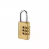 Total Brass 3 Digit Combination Padlock 3 x 30mm, Password Combination Can Be Customized TBCK37303
