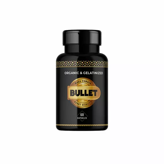 Bullet Organic Maca Powder Capsules 1Bottle/60pc Boosts Performace, Vitality & Strength 500mg