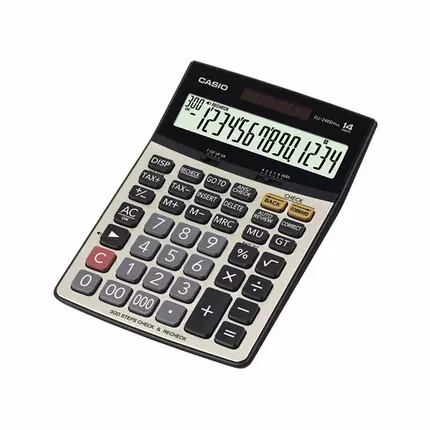 Casio Desktop Calculator 300 Steps Check & Recheck 14 Digits DJ-240D Plus