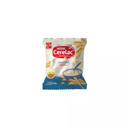 Nestle Cerelac Infant Cereal with Milk, NR Wheat, Contains High Level of Iron, 25g Sachet (Pack of 3)