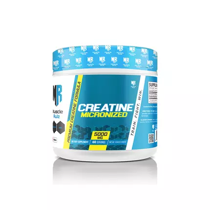 MuscleRulz Creatine Micronized Powder, Boost Strength, Size and Power 5000mg/60 Servings