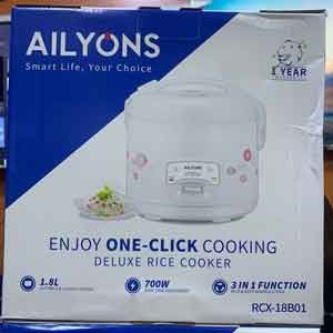 Ailyons Automatic 3 in 1 Rice Cooker 1.8L