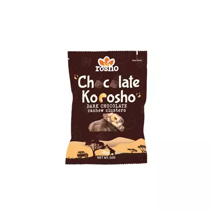 Rosho Chocolate Cashew Clusters Dark Chocolate 60g