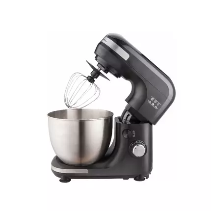 Decakila Stand Mixer 600W 5L 7 Speeds 3 Attachments Lift-able Head Mixer With Transparent Splash Guard Plastic Body With Stainless Steel Decoration Ring KEMX003B