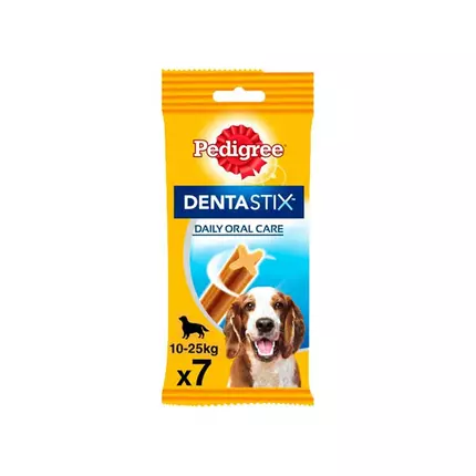 Pedigree Dentastix Medium 10-25kg Oral Care Dog Treat 7 Sticks JDD0028 (Pack of 10)