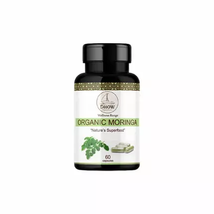 Dhow Organic Natural Moringa Capsules 1Bottle/60pc