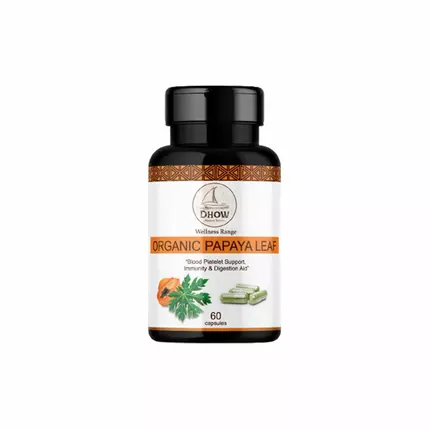 Dhow Organic Papaya Leaf Capsules 1Bottle/60pc
