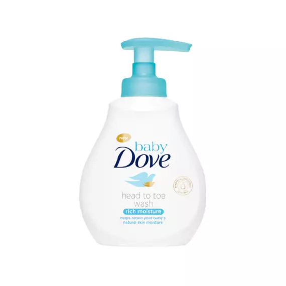 Dove Baby Shampoo Rich Moisture Head to Toe Wash 200ml (Pack of 3pcs)
