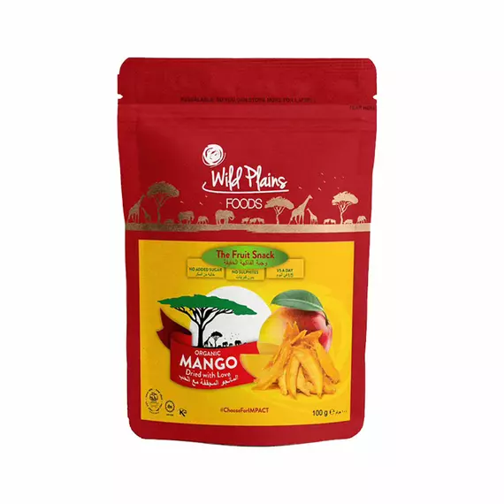 Wild Plains Dried Foods Organic Mango 100g Diced, No Added Sugar, No Sulphates