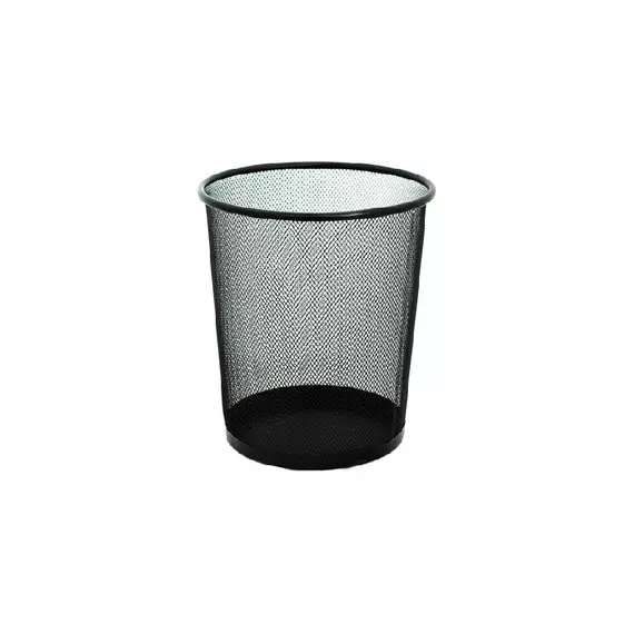 Foska Metal Dustbin Medium Size Black HY65002