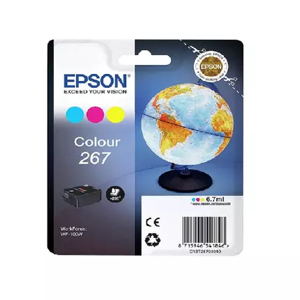 Epson Ink Cartridge Tri-Colour 6.7ml for WF-100W, C13T26704010 267
