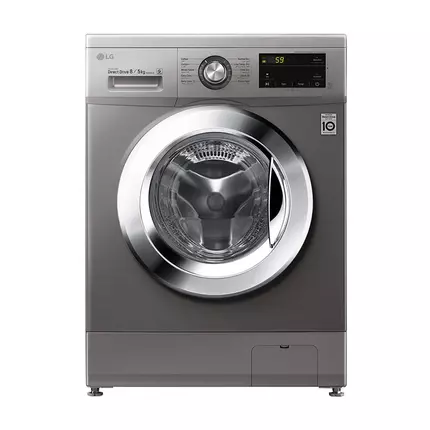 LG Washing Machine 8kg & 5kg Dryer with Inverter Direct Drive Technology Front Load Silver F4J3TMG5P.APTQEEF