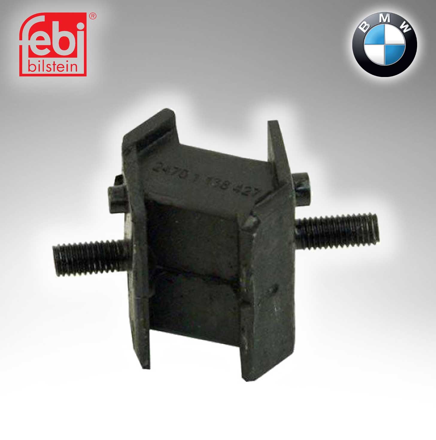 Febi (FEB # 01628) RUBBER MOUNTING LEFT For BMW E34 E36 24701138427