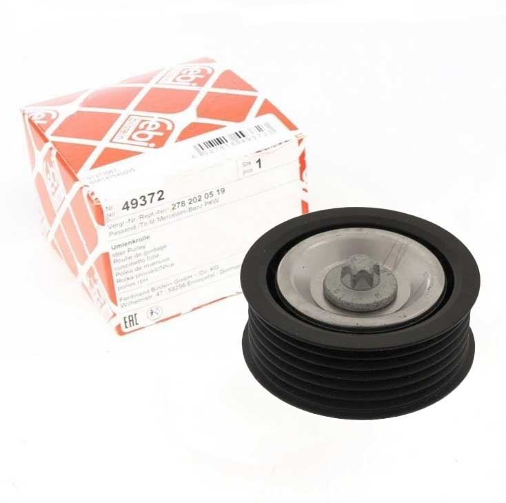 Febi (FEB # 49372) Genuine Deflection / Guide Pulley, V-Ribbed Belt For Mercedes Benz W221 W463 2782020519