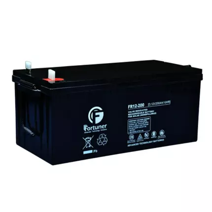 Fortuner Deep Cycle Solar Battery 12V Black FR12-200D