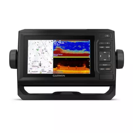 Garmin ChartPlotter Combo ECHOMAP UHD 62cv 6" Display with GT24-TM Transducer, Optional Charts and Maps, Quickdraw Contours, Activecaptain App, WW, w/GT24 xdcr 010-02329-01