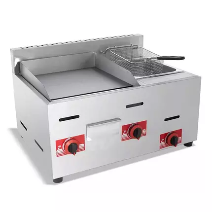Generic Commercial Chapati Griller 4 Size & Fryer 6L Electric (Bums Surface)