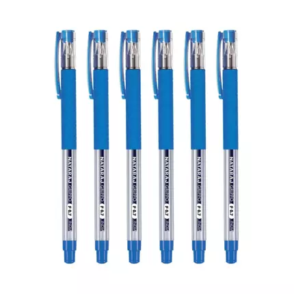 Nataraj Grippo Fine Pen 0.7mm 6pcs Blue P01275