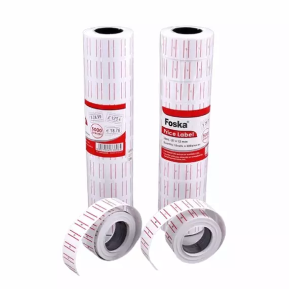Foska Price Label Roll 21mm NB0200W 1367