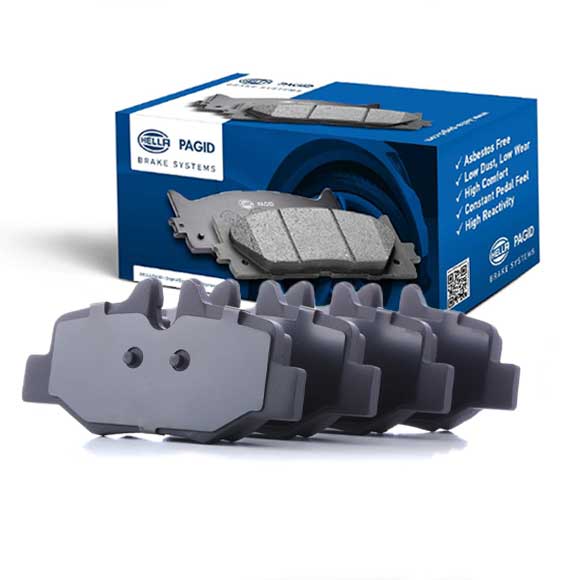 Hella Pagid (HELLA # 8DB355010661) REAR DISC BRAKE PAD SET For Mercedes Benz 0064204420