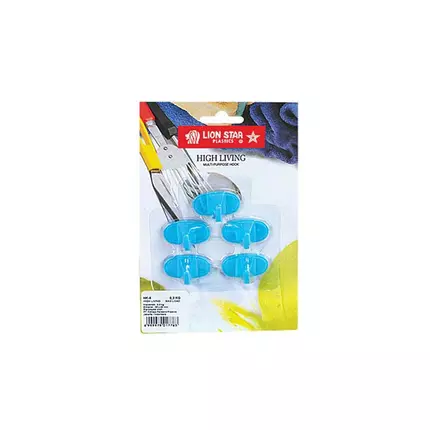 Lionstar Hanger Hook Oval Horizontal Set of Five HK-6 Clothes Hangers for Vertical Space Saving, Cascading Connection Hooks