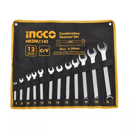 Ingco Combination Spanner Set Pack of 12 HKSPA1142
