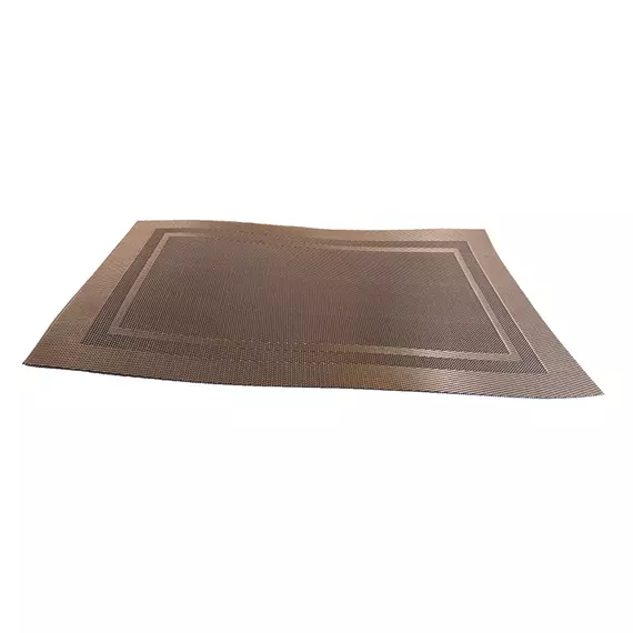 Bon Appetit Table Mat 560 Dark Brown Gold Border Pack of 6 HM-BA36