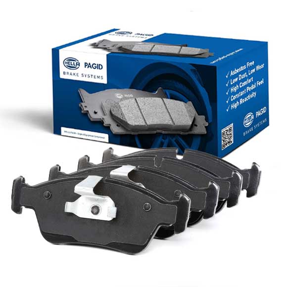 Hella Pagid (HELLA # 8DB355008741) DISC BRAKE PAD SET FRONT For BMW 34111164498