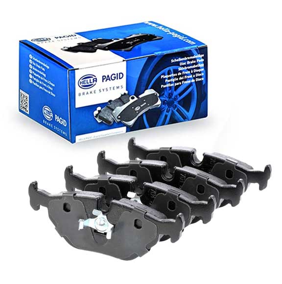 Hella Pagid (HELLA # 8DB355007511) REAR DISC BRAKE PAD SET For BMW 34211160341