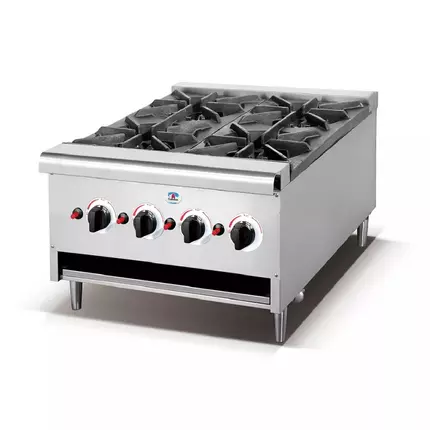 Generic Commercial High Pressure Gas Stove with Stand 4 Burner