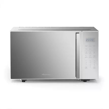 Hisense Microwave 30L 700W Solo Digital Touch Display, 6 Levels, Mirror Finish Silver H30MOMS9H