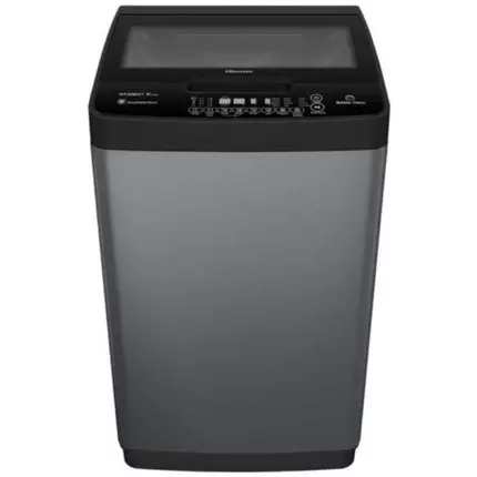 Hisense Washing Machine 8kg Fully Automatic, Top Load, Bubble Clean, Smart Fuzzy, Time Delay, Titanium Silver WTJA802T