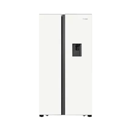 Hisense Refrigerator 508L Side By Side Door, with Water Dispenser, No-Frost, White & White H670SDW-WD