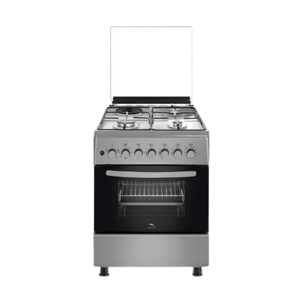 Dolphin Free Standing Cooking Range 60x60, 4 Gas Burners & Electric Oven, Inox FS06060I-4G/E
