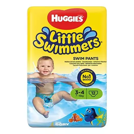 Huggies Little Swimmers Swim Pants 3-4 Year Upto 7kg 12pcs (Pack of 8)