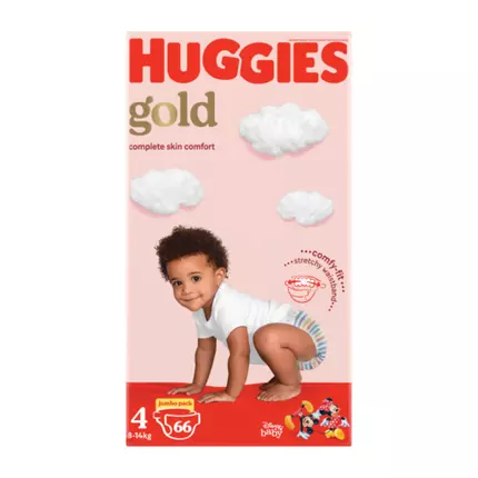 Huggies Nappies Gold Jumbo Size 4 66pcs (Pack of 2)