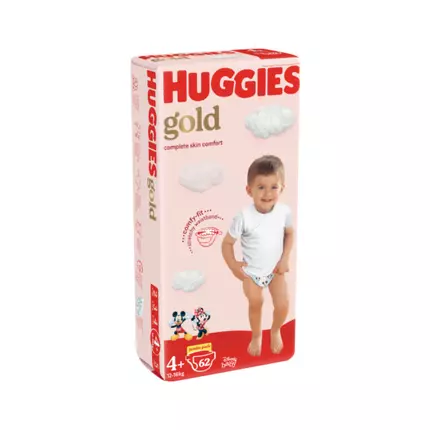 Huggies Nappies Gold Jumbo Size 4+ 62pcs (Pack of 2)
