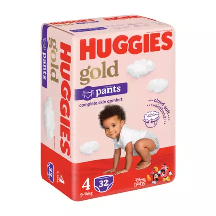 Huggies Pants Carry Gold Size 4 32pcs (Pack of 4)