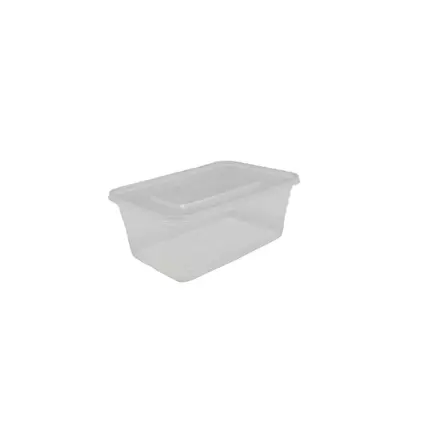 Disposable PP Container 1000ml Clear (Pack of 50pcs x 10 Packs)